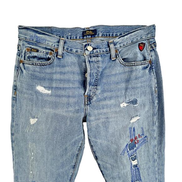 Polo Ralph Lauren The Avery Boyfriend Jeans Sz 29 x26 Relaxed Fit Stitching Logo - Picture 3 of 7